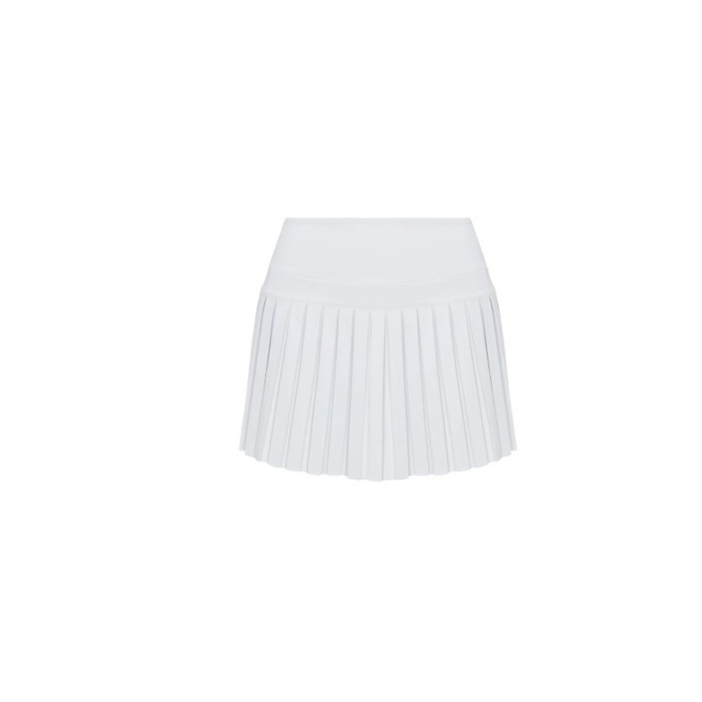 NWT Gold Hinge Pleated Tennis Skirt Skort Womens M Pickleball Golf Off-White